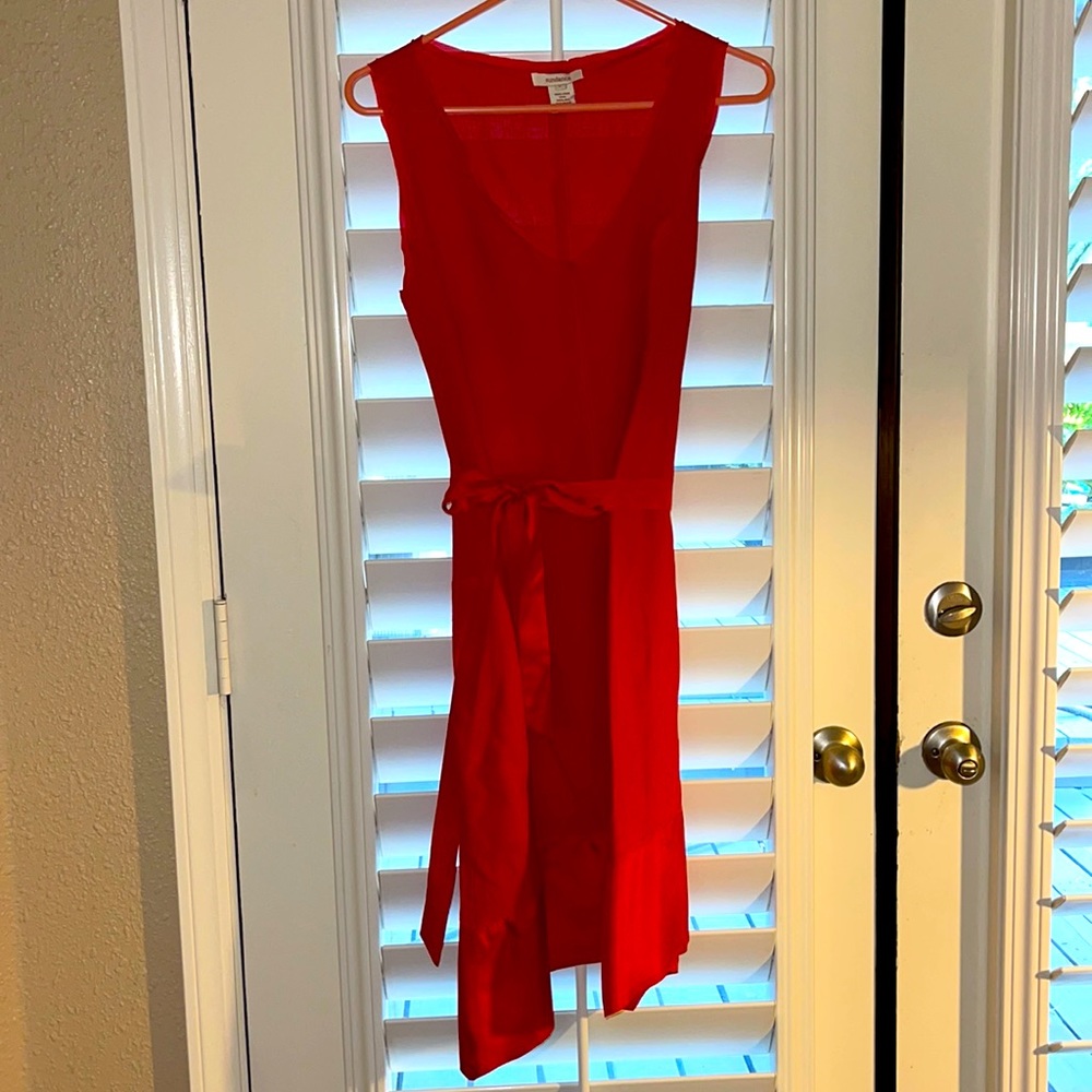 Size small red linen Sundance dress.
